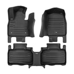 A set of black TuxMat car floor mats for Ford Explorer 7-Seater models.